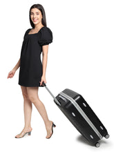 Load image into Gallery viewer, Unisex Black Textured Hard Sided Large Size Check-In Trolley Bag
