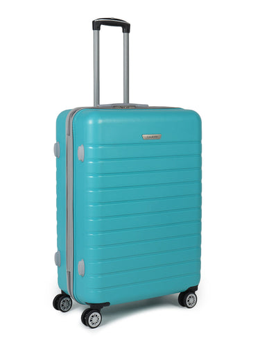 Unisex Turquoise Green Textured Hard Sided Large Size Check-In Trolley Bag
