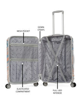 Load image into Gallery viewer, Textured &amp; Printed 360 Degree Rotation Hard medium-Sized Trolley
