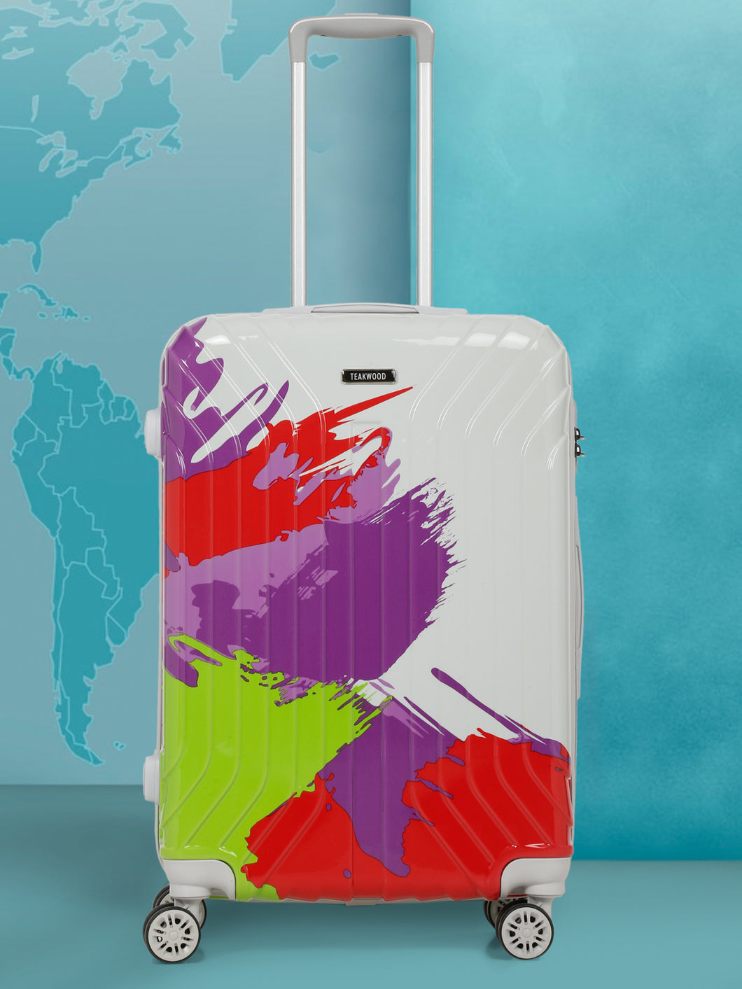 Abstract Printed Medium Hard Trolley Bag