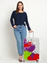 Load image into Gallery viewer, Abstract Printed Large Hard Trolley Bag
