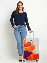 Load image into Gallery viewer, Abstract Printed Hard Trolley Bag
