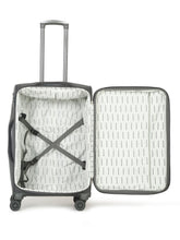 Load image into Gallery viewer, Teakwood Grey Soft Sided Trolley Bag
