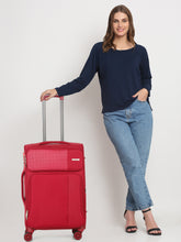 Load image into Gallery viewer, Teakwood Red Soft Sided Trolley Bag
