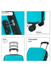 Load image into Gallery viewer, Unisex Textured Hard Sided Cabin Size Trolley Bag
