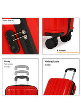 Load image into Gallery viewer, Unisex Textured Hard Sided Cabin Size Trolley Bag
