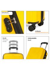 Load image into Gallery viewer, Unisex Textured Hard Sided Cabin Size Trolley Bag
