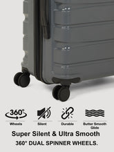 Load image into Gallery viewer, Teakwood Travel Trolley Luggage Set of 5 with 360° Dual Spinner Wheels, Unbreakable Hard Shell Body, Scratch-Resistant Finish, Side Combination Lock, Heavy-Duty Smooth Zippers, Mesh Organizer &amp; Elastic Cross Straps – Multiple Colors
