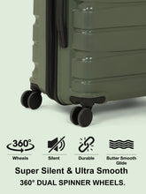 Load image into Gallery viewer, Teakwood Travel Trolley Luggage Set of 5 with 360° Dual Spinner Wheels, Unbreakable Hard Shell Body, Scratch-Resistant Finish, Side Combination Lock, Heavy-Duty Smooth Zippers, Mesh Organizer &amp; Elastic Cross Straps – Multiple Colors
