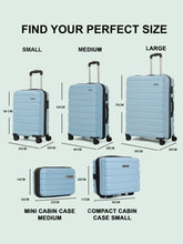 Load image into Gallery viewer, Teakwood Travel Trolley Luggage Set of 5 with 360° Dual Spinner Wheels, Unbreakable Hard Shell Body, Scratch-Resistant Finish, Side Combination Lock, Heavy-Duty Smooth Zippers, Mesh Organizer &amp; Elastic Cross Straps – Multiple Colors
