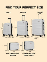 Load image into Gallery viewer, Teakwood Travel Trolley Luggage Set of 5 with 360° Dual Spinner Wheels, Unbreakable Hard Shell Body, Scratch-Resistant Finish, Side Combination Lock, Heavy-Duty Smooth Zippers, Mesh Organizer &amp; Elastic Cross Straps – Multiple Colors
