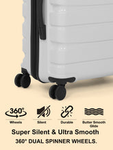 Load image into Gallery viewer, Teakwood Travel Trolley Luggage Set of 5 with 360° Dual Spinner Wheels, Unbreakable Hard Shell Body, Scratch-Resistant Finish, Side Combination Lock, Heavy-Duty Smooth Zippers, Mesh Organizer &amp; Elastic Cross Straps – Multiple Colors
