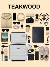 Load image into Gallery viewer, Teakwood Travel Trolley Luggage Set of 5 with 360° Dual Spinner Wheels, Unbreakable Hard Shell Body, Scratch-Resistant Finish, Side Combination Lock, Heavy-Duty Smooth Zippers, Mesh Organizer &amp; Elastic Cross Straps – Multiple Colors
