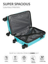 Load image into Gallery viewer, WHITEFIELD Aqua Green Hard-Sided Cabin-Sized Trolley Bag 32L
