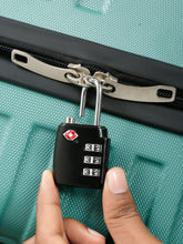 Load image into Gallery viewer, Teakwood Black / Silver TSA 3-Digit Combination lock
