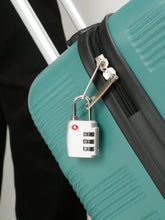 Load image into Gallery viewer, Teakwood Black / Silver TSA 3-Digit Combination lock
