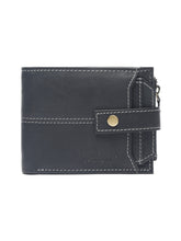 Load image into Gallery viewer, Men Black Leather Two Fold Wallet
