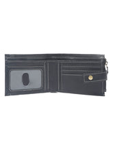 Load image into Gallery viewer, Men Black Leather Two Fold Wallet
