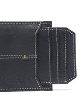 Load image into Gallery viewer, Men Black Leather Two Fold Wallet
