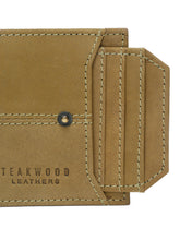 Load image into Gallery viewer, Teakwood Leathers Men Green RFID Protected Two Fold Wallet
