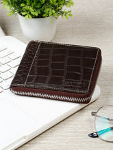 Load image into Gallery viewer, Men&#39;s  Croco Leather Two Fold Wallet
