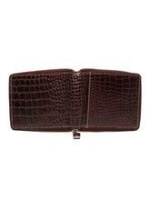 Load image into Gallery viewer, Men&#39;s  Croco Leather Two Fold Wallet
