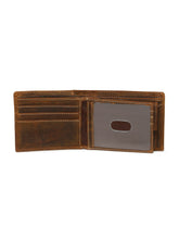 Load image into Gallery viewer, Men's Brown Leather Two-Fold Wallet
