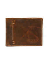 Load image into Gallery viewer, Men's Brown Leather Two-Fold Wallet
