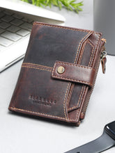 Load image into Gallery viewer, TEAKWOOD LEATHER MEN BROWN GENUINE LEATHER TWO FOLD WALLET
