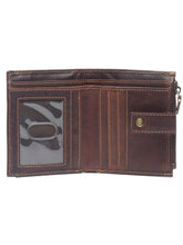 Load image into Gallery viewer, TEAKWOOD LEATHER MEN BROWN GENUINE LEATHER TWO FOLD WALLET
