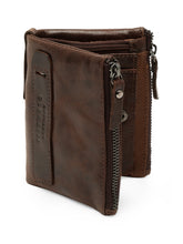 Load image into Gallery viewer, Teakwood Unisex Genuine Leather Brown Colour Bi Fold Wallet

