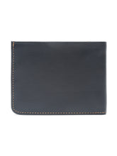 Load image into Gallery viewer, Men Black Leather Two Fold Wallet
