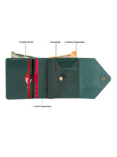 Load image into Gallery viewer, Teakwood Leather Men&#39;s Green Envelope Wallet
