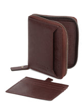 Load image into Gallery viewer, Teakwood Leather Men&#39;s Maroon Textured Zip Around Wallet
