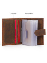 Load image into Gallery viewer, Leather Unisex Brown Card Holder
