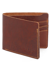 Load image into Gallery viewer, Men&#39;s Brown Two Fold Wallet
