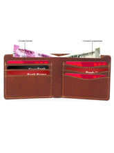 Load image into Gallery viewer, Men&#39;s Brown Two Fold Wallet
