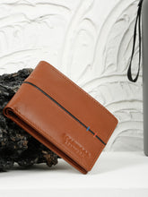 Load image into Gallery viewer, Men's Leather Two-Fold Wallet With Contrasting  Piping
