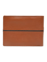 Load image into Gallery viewer, Men's Leather Two-Fold Wallet With Contrasting  Piping
