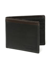 Load image into Gallery viewer, Men’s Two-Fold  Leather Wallet With Contrast Strap
