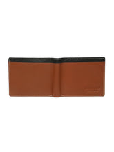 Load image into Gallery viewer, Men’s Two-Fold  Leather Wallet With Contrast Strap
