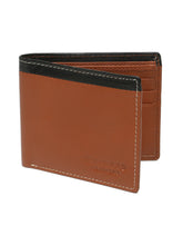 Load image into Gallery viewer, Men’s Two-Fold  Leather Wallet With Contrast Strap
