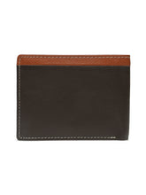 Load image into Gallery viewer, Men’s Two-Fold  Leather Wallet With Contrast Strap

