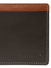 Load image into Gallery viewer, Men’s Two-Fold  Leather Wallet With Contrast Strap
