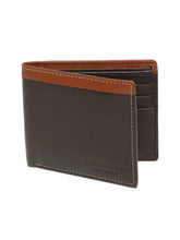 Load image into Gallery viewer, Men’s Two-Fold  Leather Wallet With Contrast Strap
