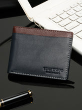 Load image into Gallery viewer, Men’s Two-Fold  Leather Wallet With Contrast Strap
