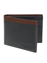 Load image into Gallery viewer, Men’s Two-Fold  Leather Wallet With Contrast Strap
