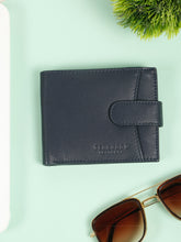 Load image into Gallery viewer, Men's  Leather Bi-Fold Wallet with Snap Button Closure
