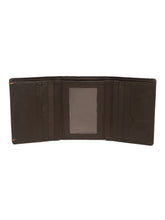 Load image into Gallery viewer, Men’s Brown Leather Tri-Fold Wallet

