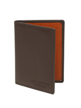 Load image into Gallery viewer, Men’s Brown Leather Card-Holder Two-Fold Wallet
